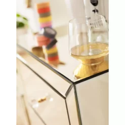 New Hochkommode Luxury Champagne 5 Schube Kommoden & Sideboards