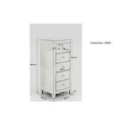 Online Hochkommode Luxury Push 5 Schube Grau Kommoden & Sideboards