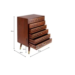 Discount Hochkommode Muskat 6 Schube Kommoden & Sideboards