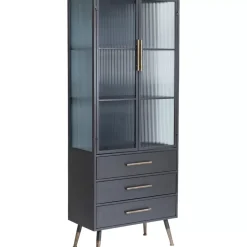 Outlet Hochschrank La Gomera 2 Turen 3 Schube Regale