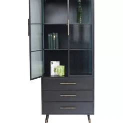 Outlet Hochschrank La Gomera 2 Turen 3 Schube Regale