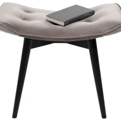 Sale Hocker Black Vicky Velvet Grau 46X59Cm Sitzbänke