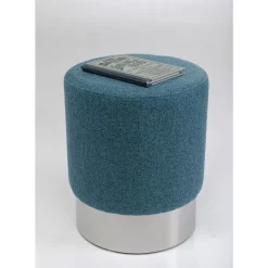 Discount Hocker Cherry Lina Blau Silver O35Cm Sitzbänke