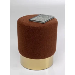 Discount Hocker Cherry Lina Braun Brass O35Cm Sitzbänke