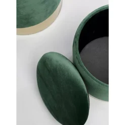 Discount Hocker Cherry Storage Dunkelgrun Brass (2/Set) Sitzbänke