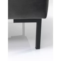Clearance Hocker Gianni Velvet Grau Schwarz Sitzbänke