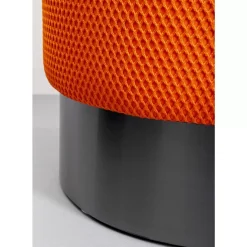 New Hocker Jody Orange Mesh Schwarz O35Cm Sitzbänke