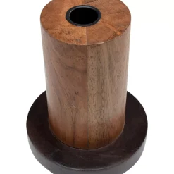 Outlet Kerzenständer Wood Zylinder 15Cm Kerzenständer & Laternen