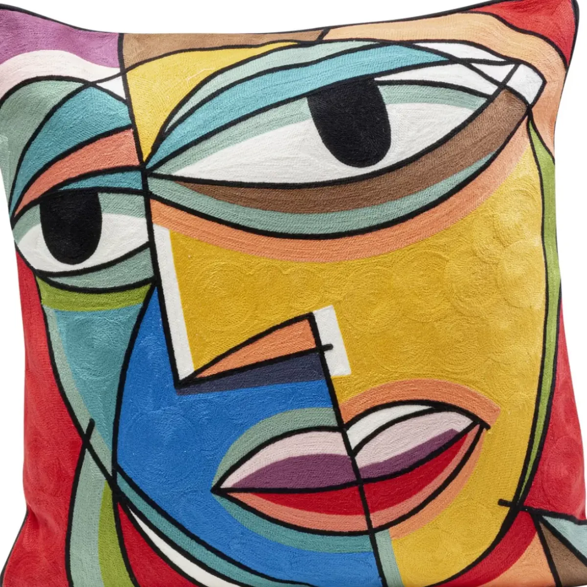 New Kissen Faccia Arte Colore Left 50X50Cm Kissen