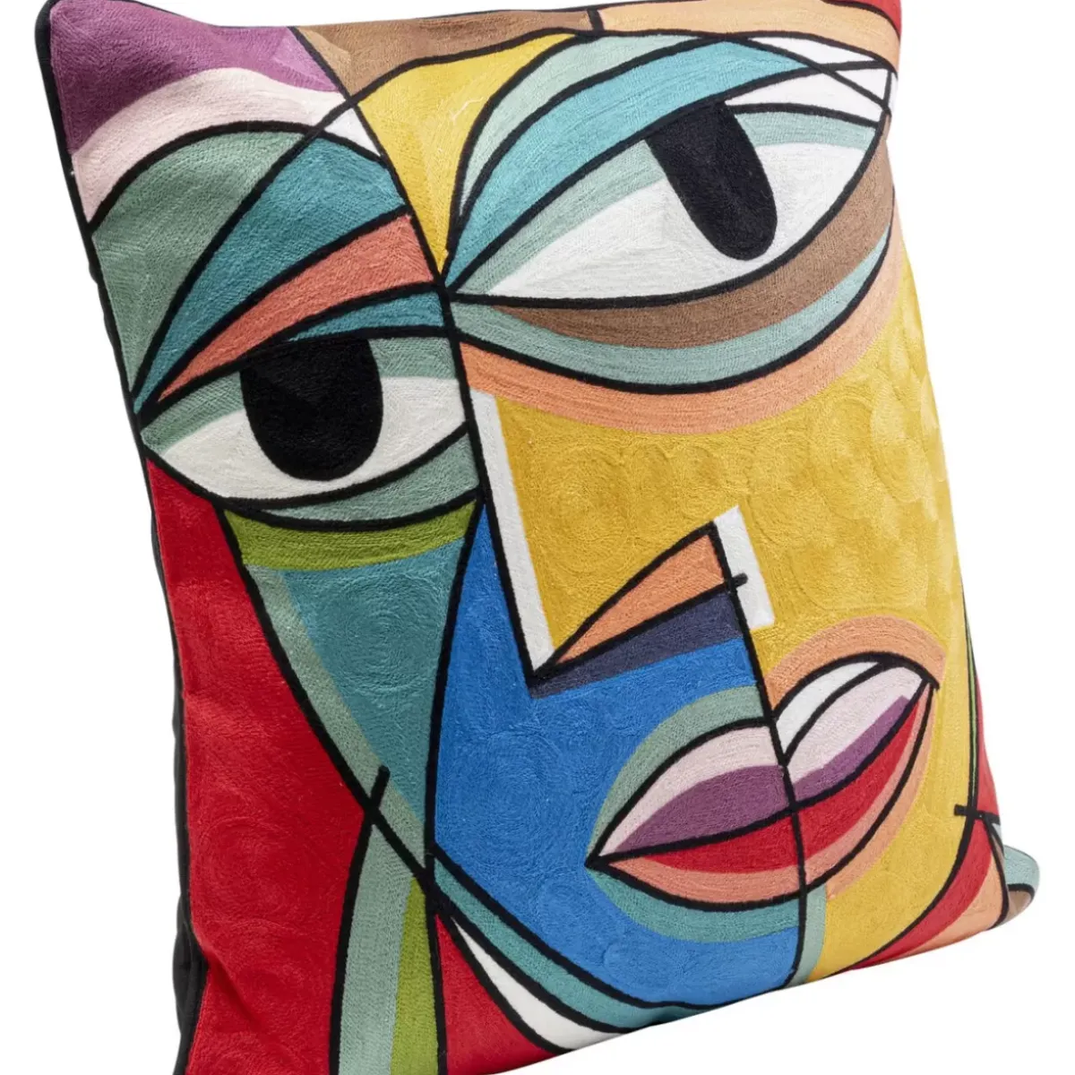 New Kissen Faccia Arte Colore Left 50X50Cm Kissen