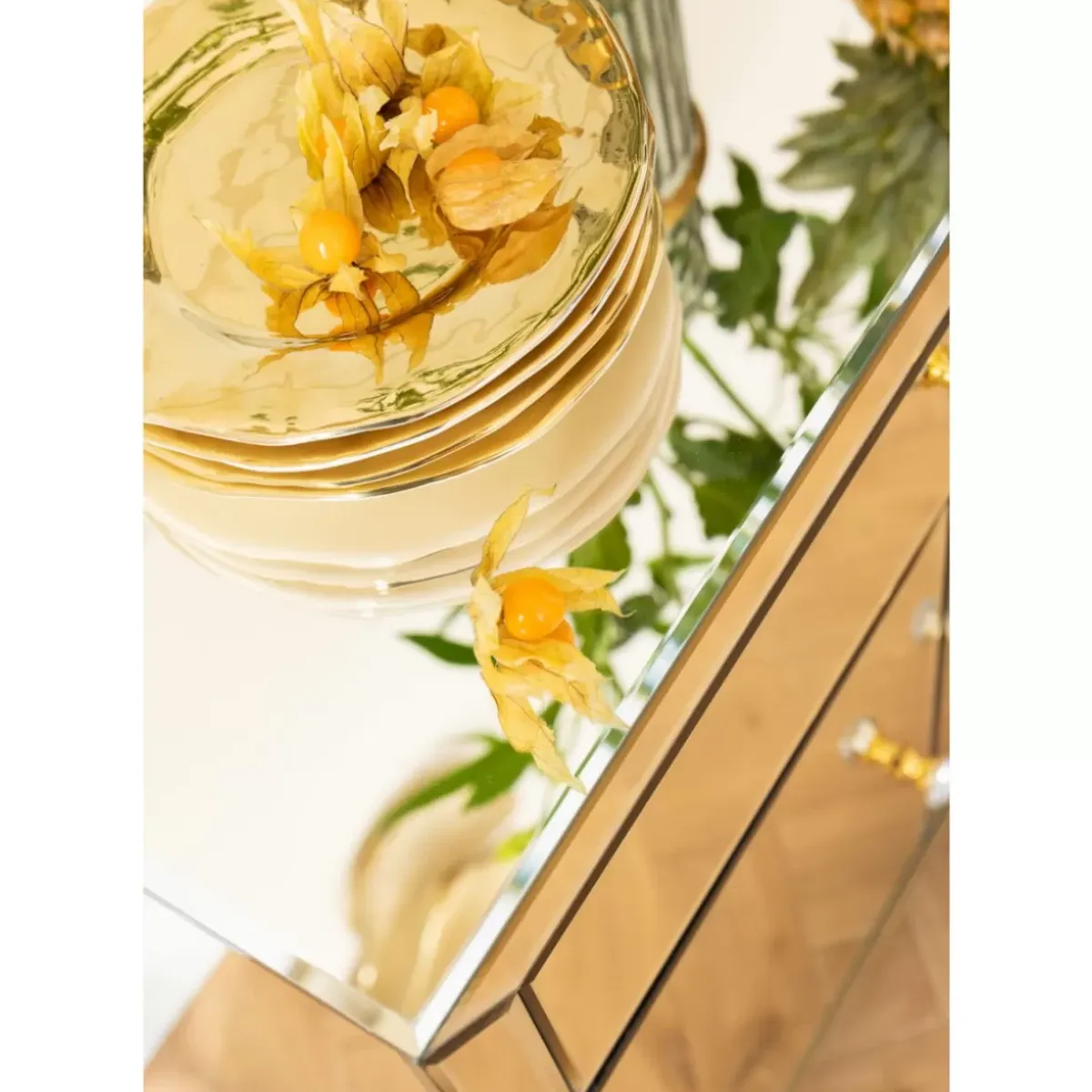 Clearance Kommode Luxury Champagne 2-Turig 1 Schub Kommoden & Sideboards