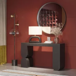 Outlet Konsole Curve Schwarz 120X76Cm Kommoden & Sideboards