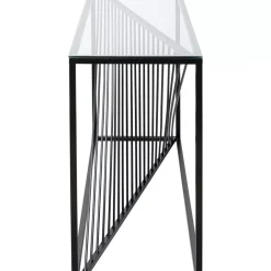 Sale Konsole Laser Schwarz Klarglas 120X40Cm Kommoden & Sideboards