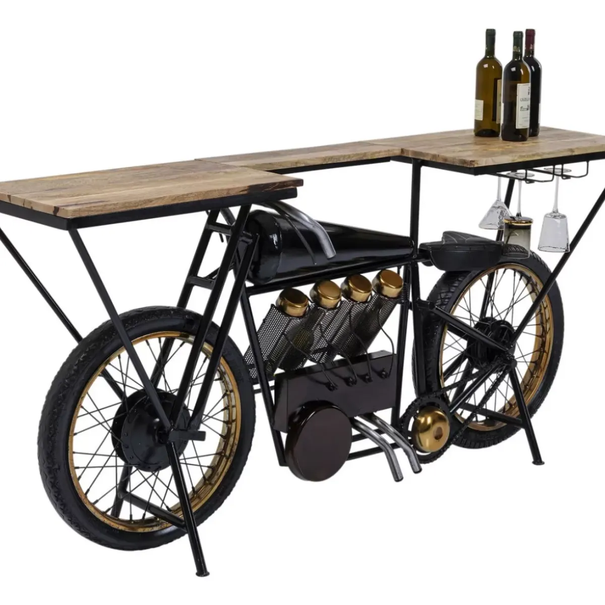 Outlet Konsole Motorbike Schwarz Kommoden & Sideboards