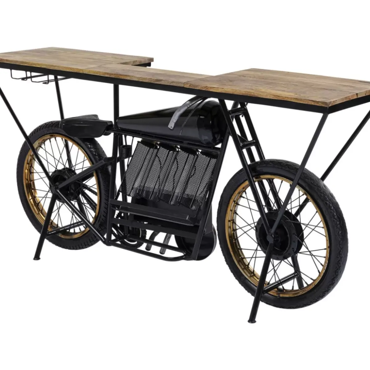 Outlet Konsole Motorbike Schwarz Kommoden & Sideboards