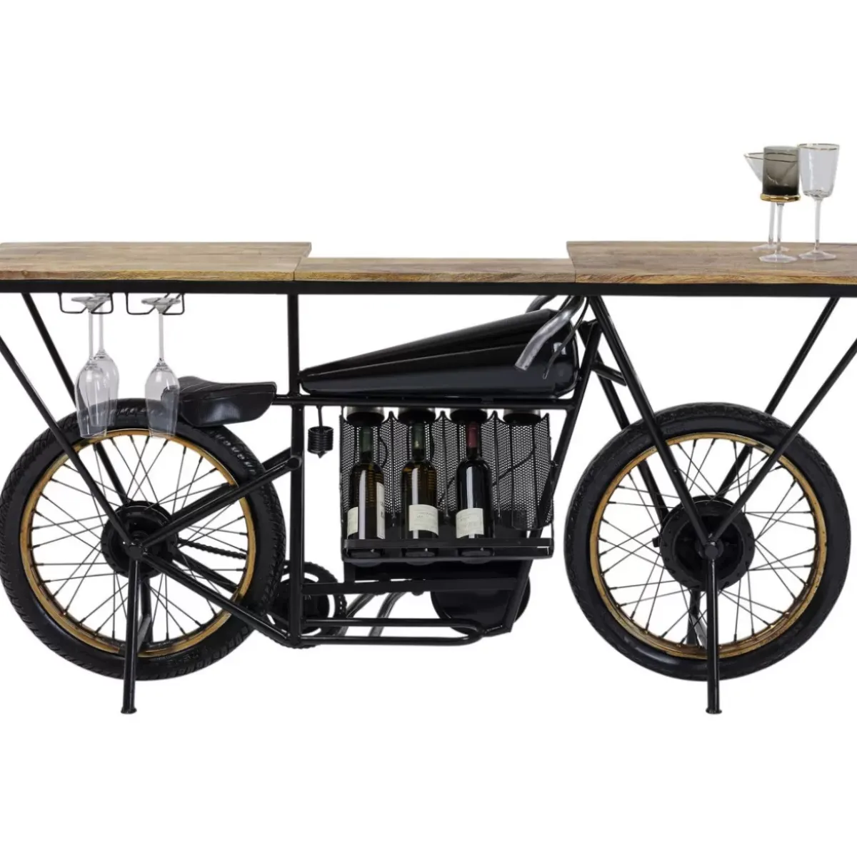 Outlet Konsole Motorbike Schwarz Kommoden & Sideboards