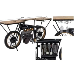 Outlet Konsole Motorbike Schwarz Kommoden & Sideboards