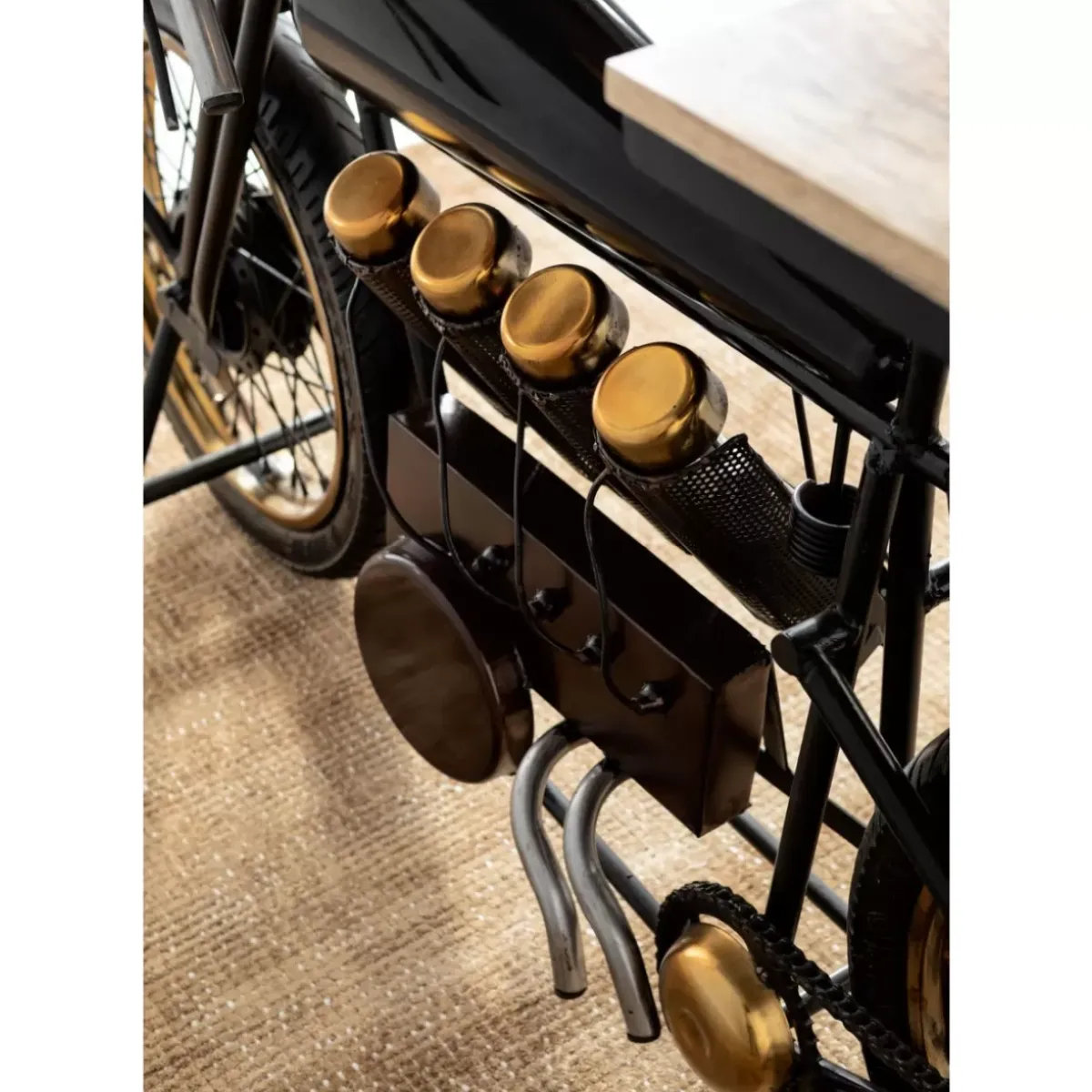 Outlet Konsole Motorbike Schwarz Kommoden & Sideboards