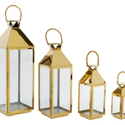 Outlet Laterne Giardino Gold (4/Set) Kerzenständer & Laternen