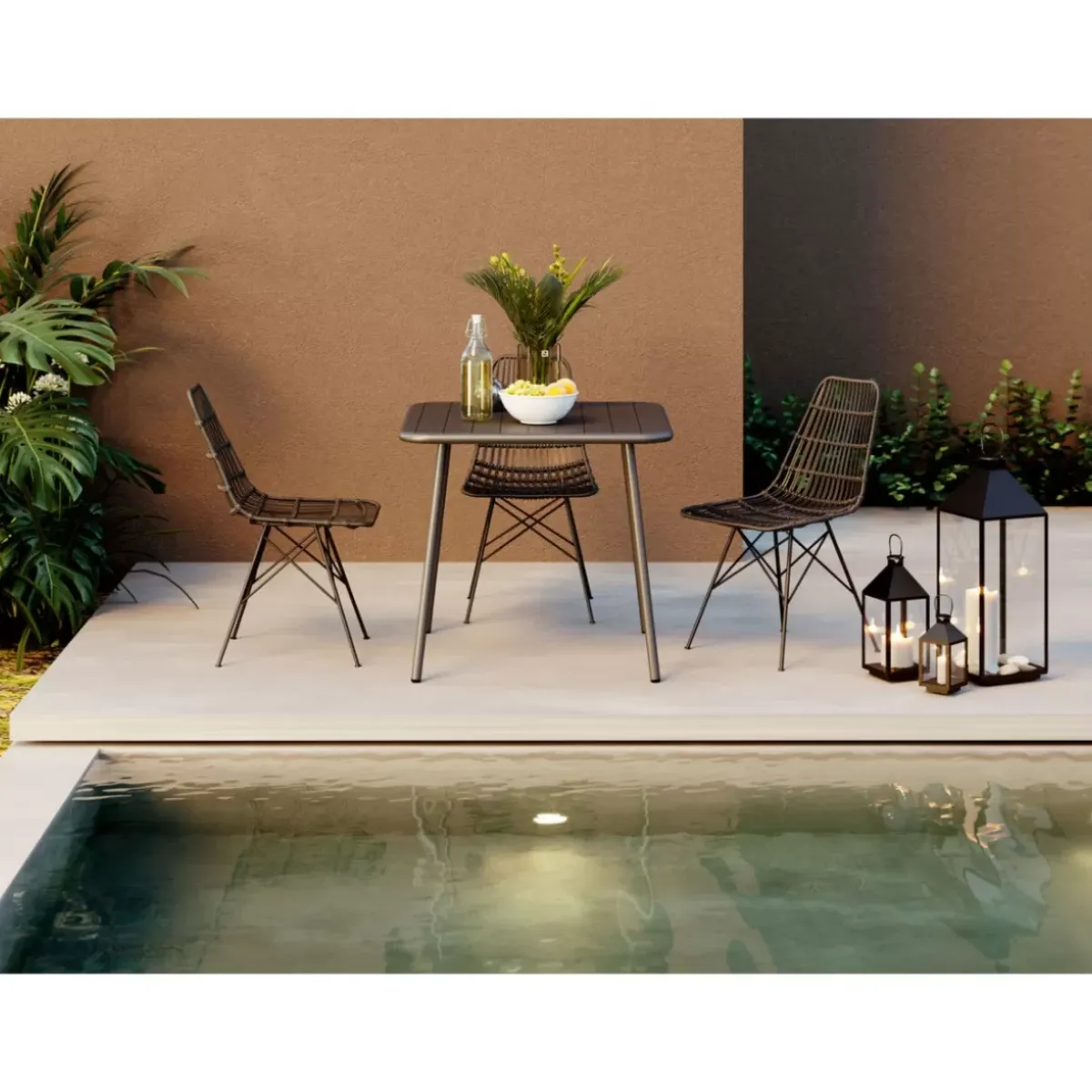 Discount Laterne Giardino Schwarz Gold (4/Set) Kerzenständer & Laternen