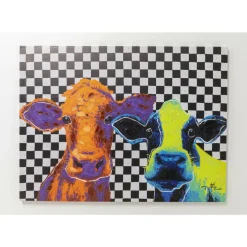 Sale Leinwandbild Colorful Cows 120X90Cm Bilder