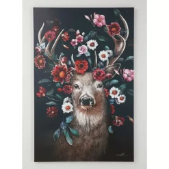 Outlet Leinwandbild Deer In Flower 90X140Cm Bilder