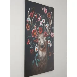 Outlet Leinwandbild Deer In Flower 90X140Cm Bilder
