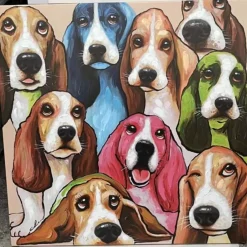 New Leinwandbild Doggy Eye`S 100X100Cm Bilder