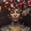 Sale Leinwandbild Flower Art Lady 200X200Cm Bilder