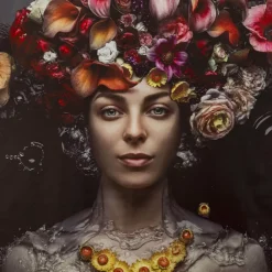 Sale Leinwandbild Flower Art Lady 200X200Cm Bilder