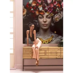 Sale Leinwandbild Flower Art Lady 200X200Cm Bilder