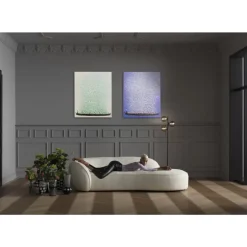Leinwandbild Flower Boat Beige Grun 80X100Cm Bilder