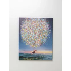 Clearance Leinwandbild Flying Elephant At Night 80X100Cm Bilder