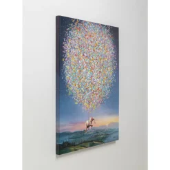 Clearance Leinwandbild Flying Elephant At Night 80X100Cm Bilder