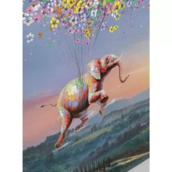 Discount Leinwandbild Flying Elephant At Night 120X160Cm Bilder