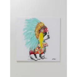 Outlet Leinwandbild Headdress Dog 80X80Cm Bilder