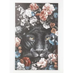 New Leinwandbild Night Leo In Flower 90X140Cm Bilder
