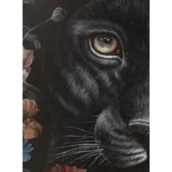 New Leinwandbild Night Leo In Flower 90X140Cm Bilder