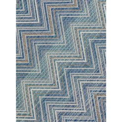 New Outdoor Teppich Zigzag Blau 160X230Cm Teppiche