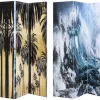 Clearance Paravent Triptychon Wave Vs Palms 120X180Cm Paravents