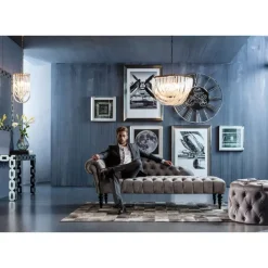 Sale Recamiere Desire Velvet Silbergrau Sofas & Couches