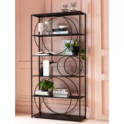 Regal Circle Schwarz 100X200Cm Regale