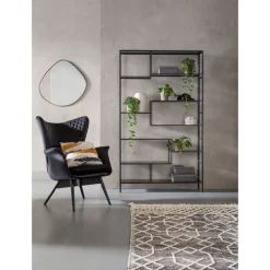 Regal Loft Schwarz 195X115 Regale
