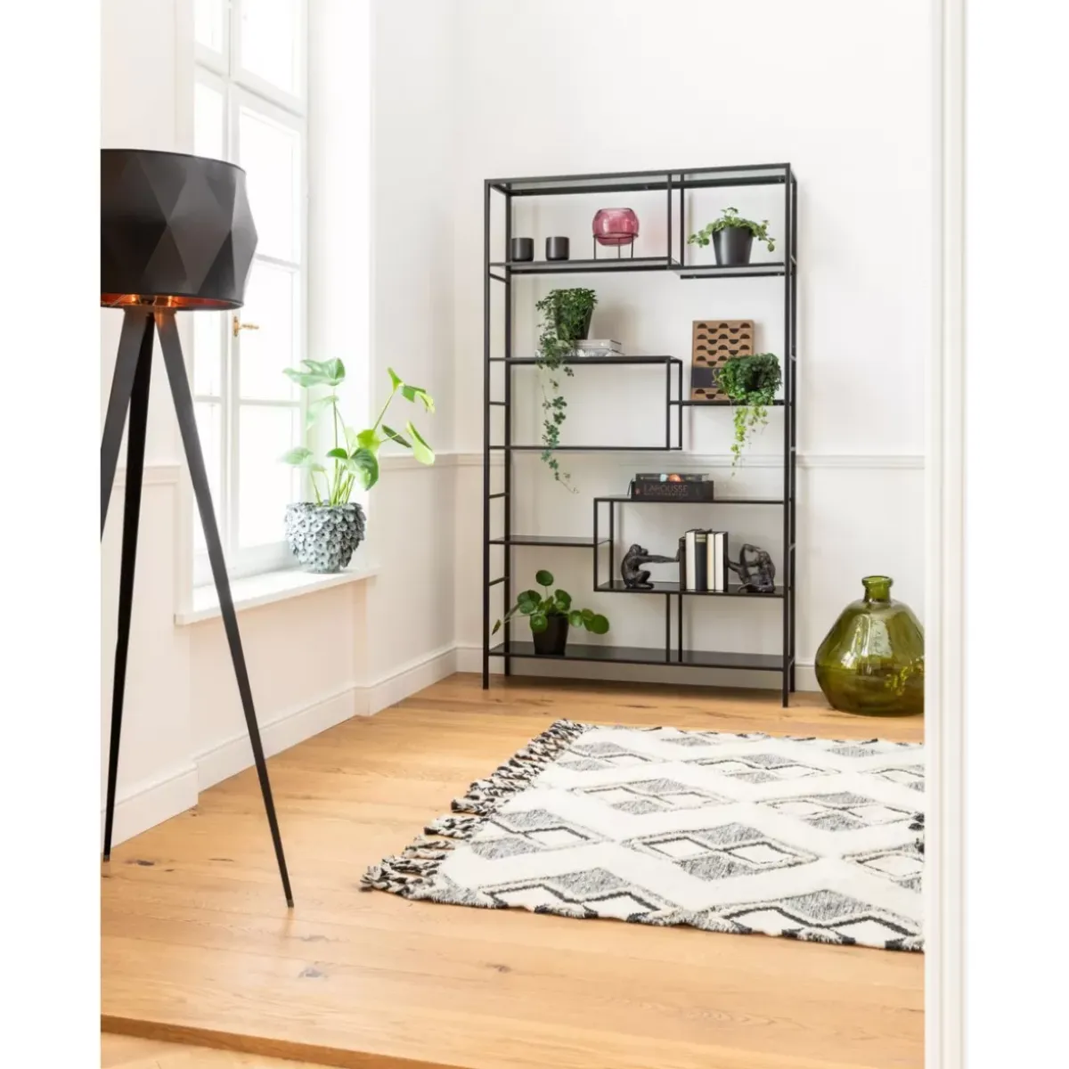 Regal Loft Schwarz 195X115 Regale