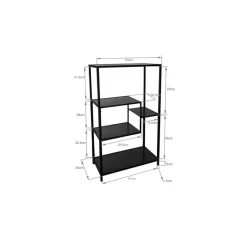 Outlet Regal Loft Schwarz 100X60 Regale