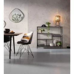 Outlet Regal Loft Schwarz 100X115 Regale