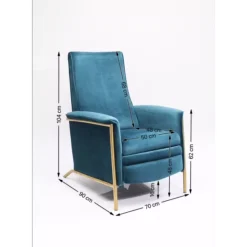 Online Relaxsessel Lazy Velvet Blau Sessel
