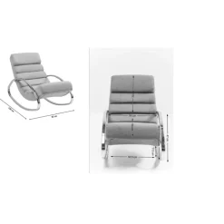 New Schaukelsessel Manhattan Grau-Beige Sessel