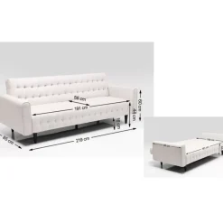 Best Schlafsofa Milchbar Beige 219Cm Sofas & Couches