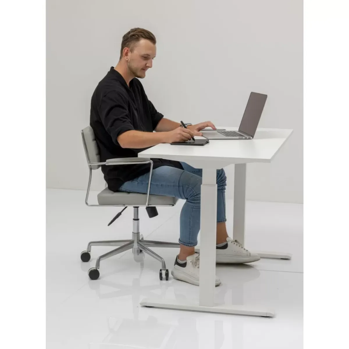 Hot Schreibtisch Office Smart Weiss Weiss 140X60 Tische